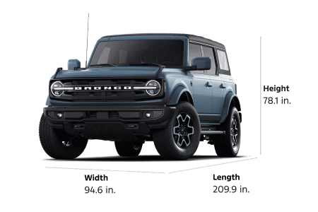 Dimensiones De La Carrocería Del Ford Bronco Temprano Familia Bronco
