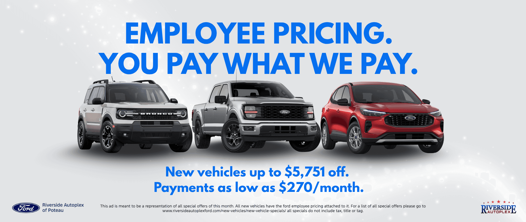 Employee Pricing. You Pay What We Pay.