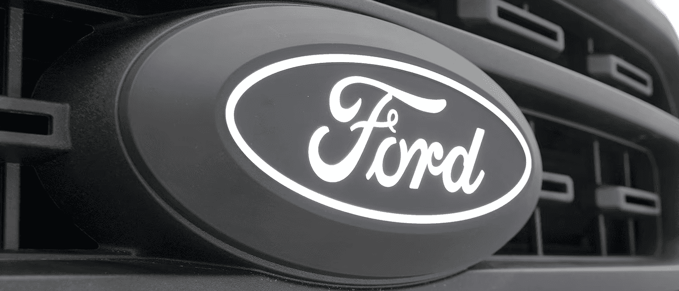 Ford Grille with Logo Lit Up