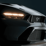Close up of the front bumper of the 2025 Mustang GTD.