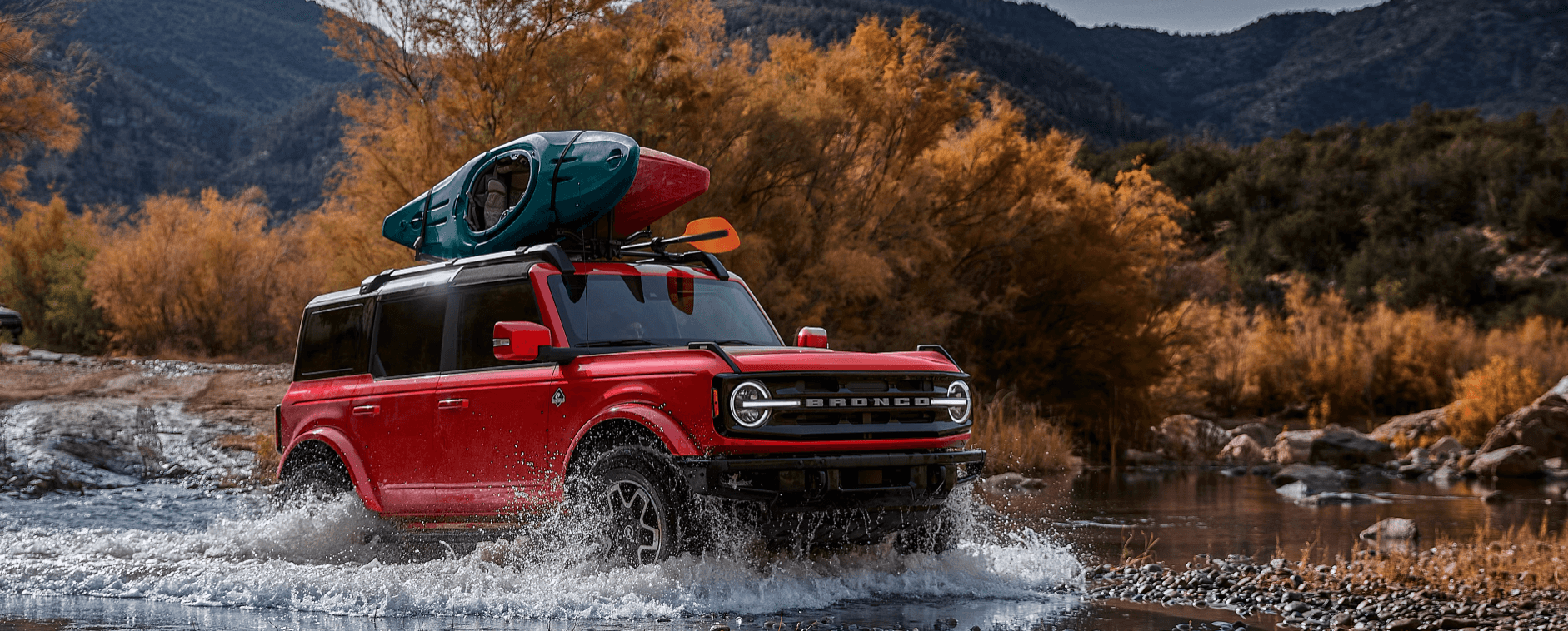 2026 Ford Bronco red exterior outdoors - for sale at Rob Sight Ford Kansas City