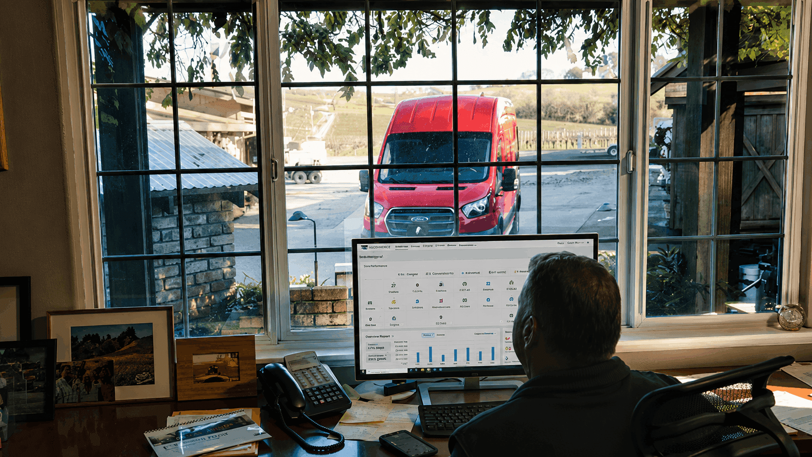 Ford Pro Telematics and SYNC 4 fleet software on a 2026 Ford commercial vehicle at Rob Sight Ford Kansas City