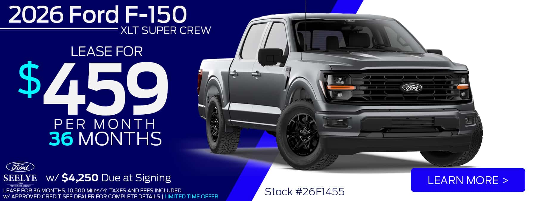2026 Ford F-150 XLT - Lease Offer September 2026