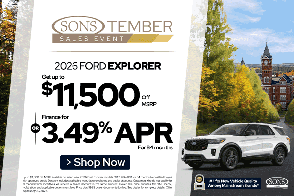 $11,500 off MSRP or 3.49%APR for 84 months