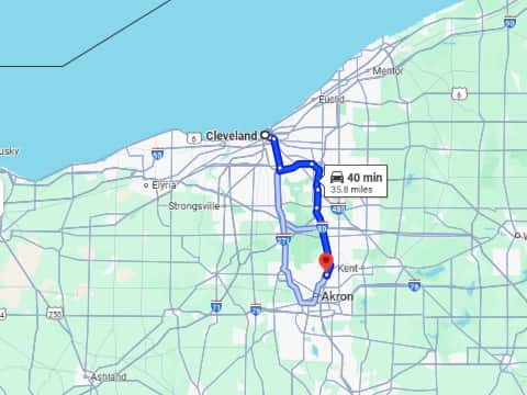 Cleveland to Cuyahoga Falls