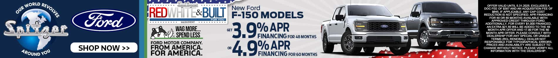 05.2025_Get As Low As 3.9% APR Financing on New Ford F-150 Models!