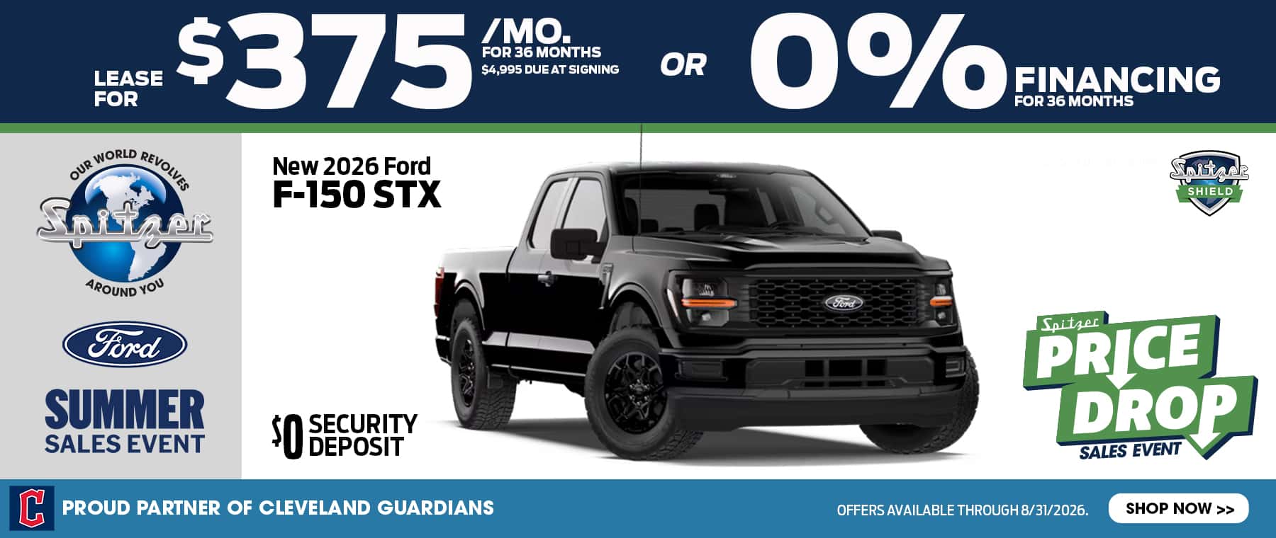 08.2026_Ford F150_Lease for $375 for 36 mo OR 0% Financing for 36 mo