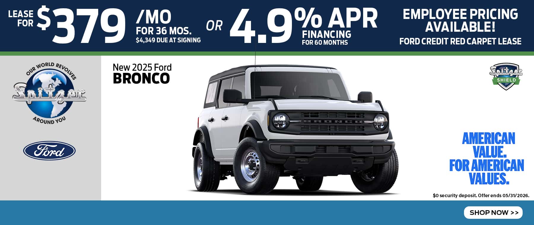 06.2026_2025 Ford Bronco_Lease for $379 for 36 mo OR 4.9% for 60 mo