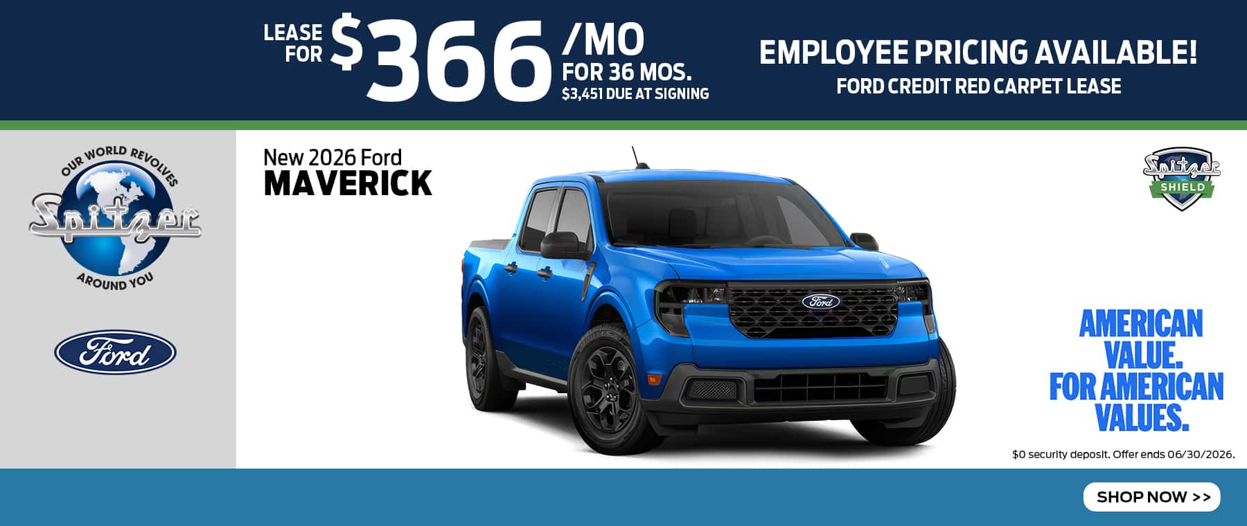 06.2026_2026 Ford Maverick_Lease for $366 for 36 mo