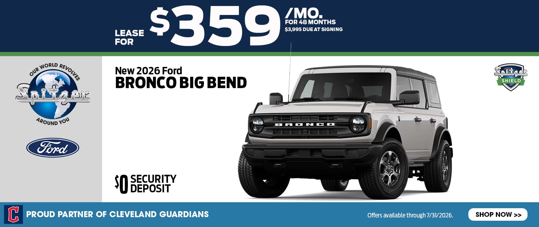 07.2026_Ford Bronco_Lease for $359 for 48 mo
