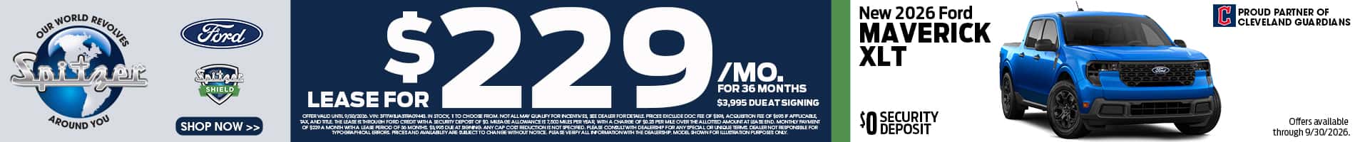 09.2026_Ford Maverick_Lease for $229 for 36 mo