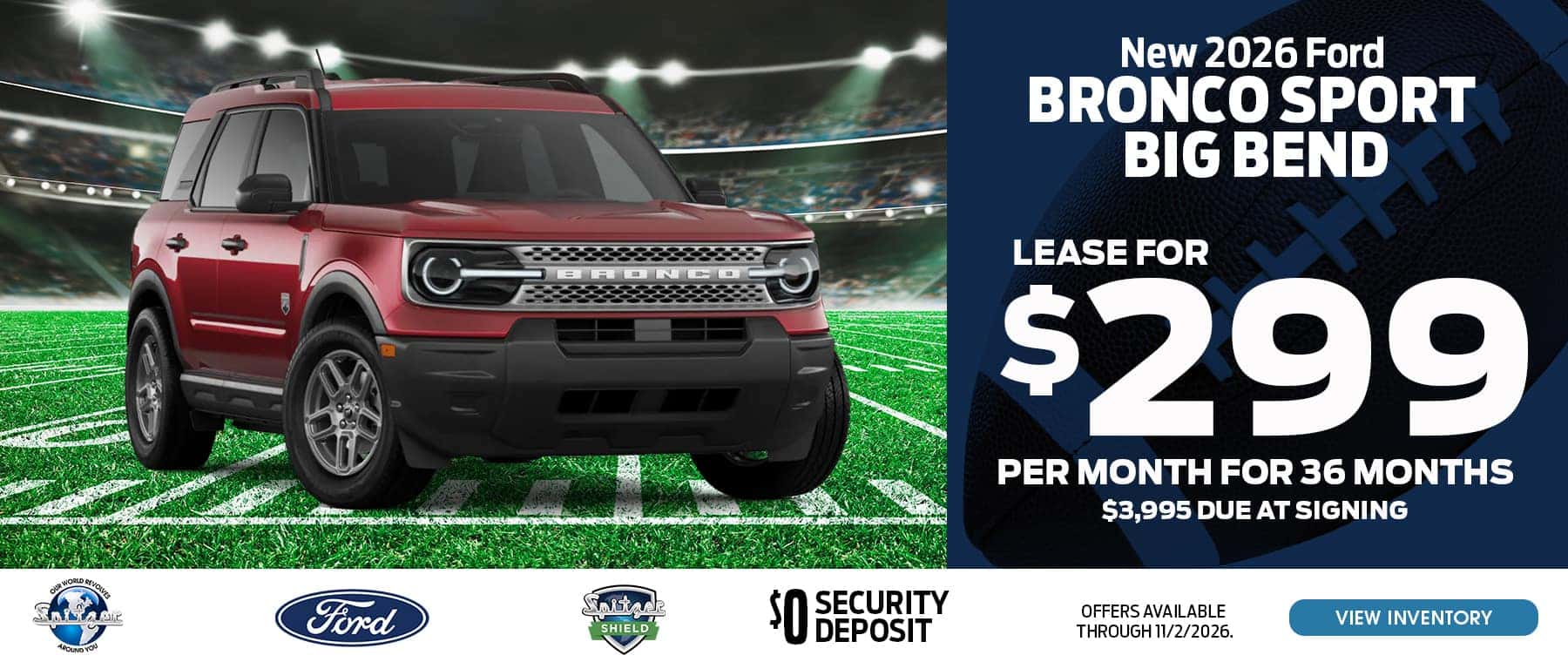 10.2026_Ford Bronco Sport_Lease for $299 for 36 mo