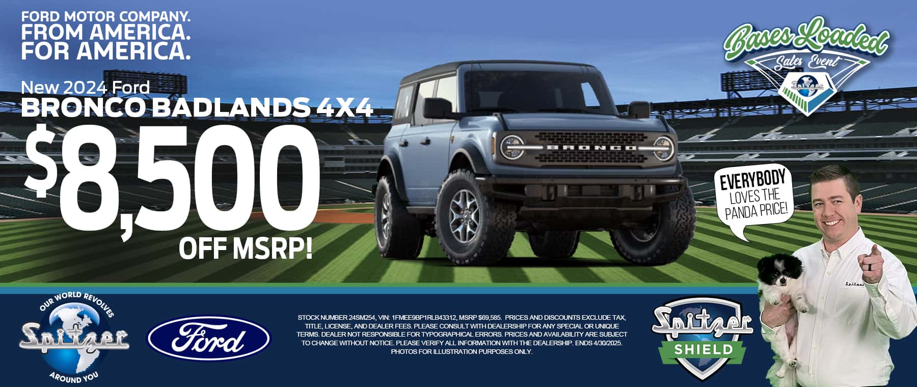 04.2025_Carrera_Get Up To $8,500 off MSRP on New 2024 Ford Bronco Badlands 4x4 Models!