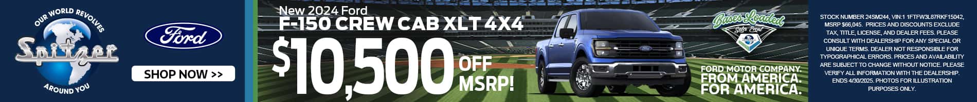 04.2025_Carrera_Get Up To $10,000 off MSRP on New 2024 Ford F-150 Crew Cab XLT 4x4 Models!