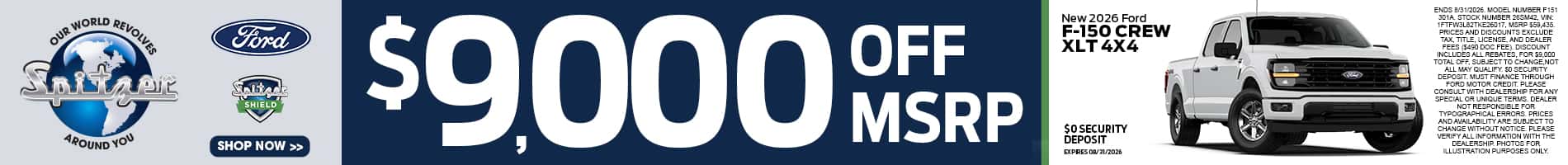 08.2026_Ford F150_$9000 off msrp
