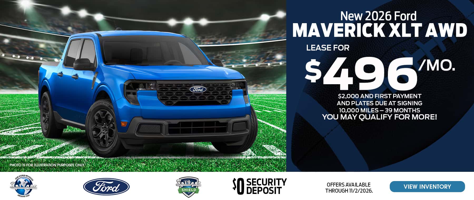 10.2026_Ford Maverick_Lease for $496 for 39 mo