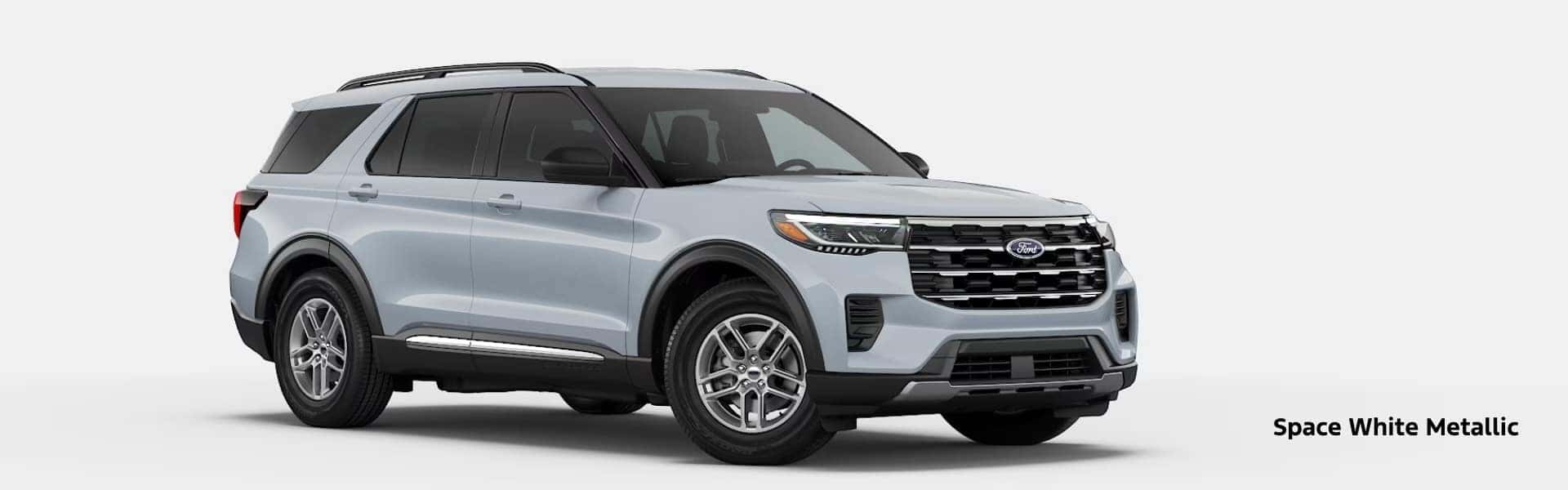 2026 Ford Explorer Space White Metallic - Silver Explorer