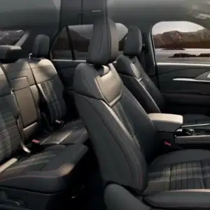 2026 Ford Explorer black leather interior cabin seven seats