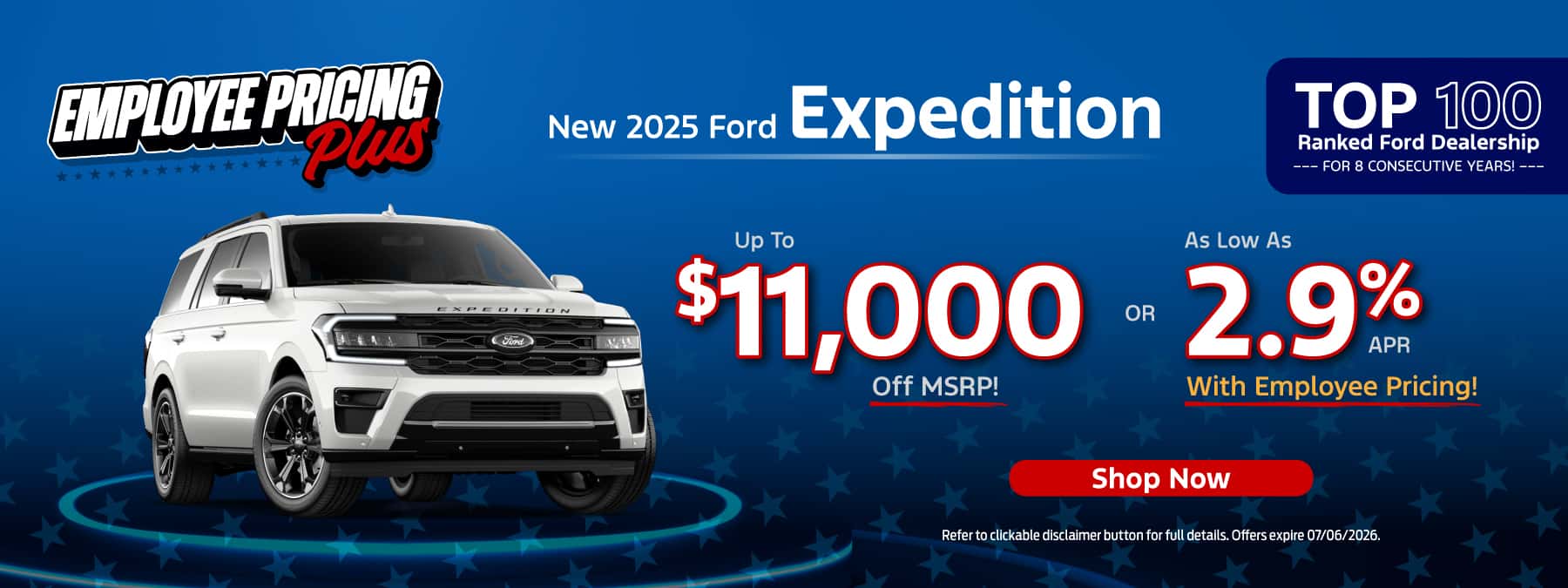 Employee Pricing Plus Even More OFF $11000 OFF Expedition