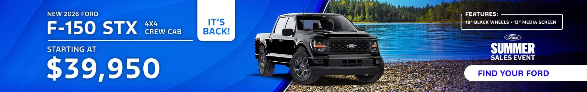 NEW 2026 FORD F150 CREW CAB 4X4 STX STARTING AT $39,950