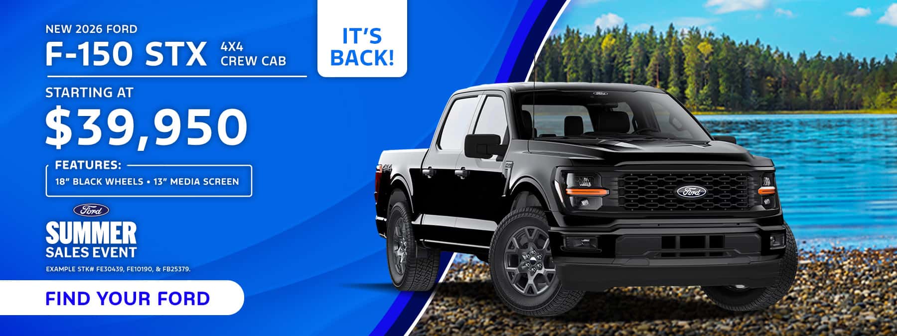 NEW 2026 FORD F150 CREW CAB 4X4 STX STARTING AT $39,950