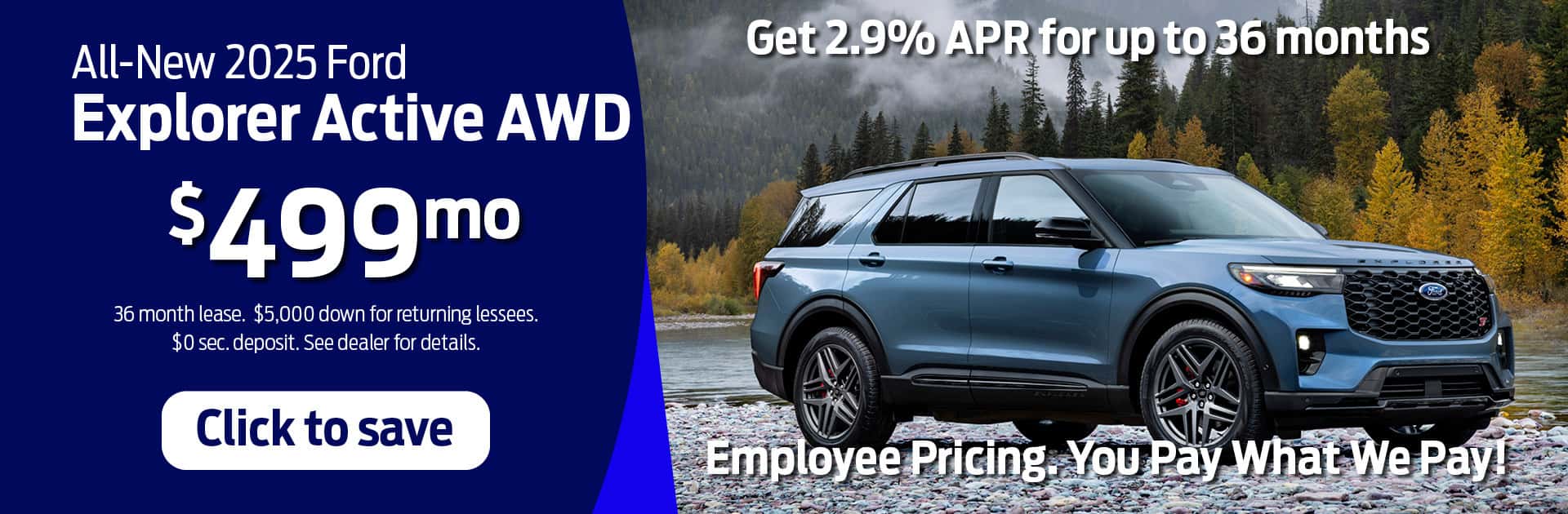 2025 Ford Explorer April 2025 Special Banner