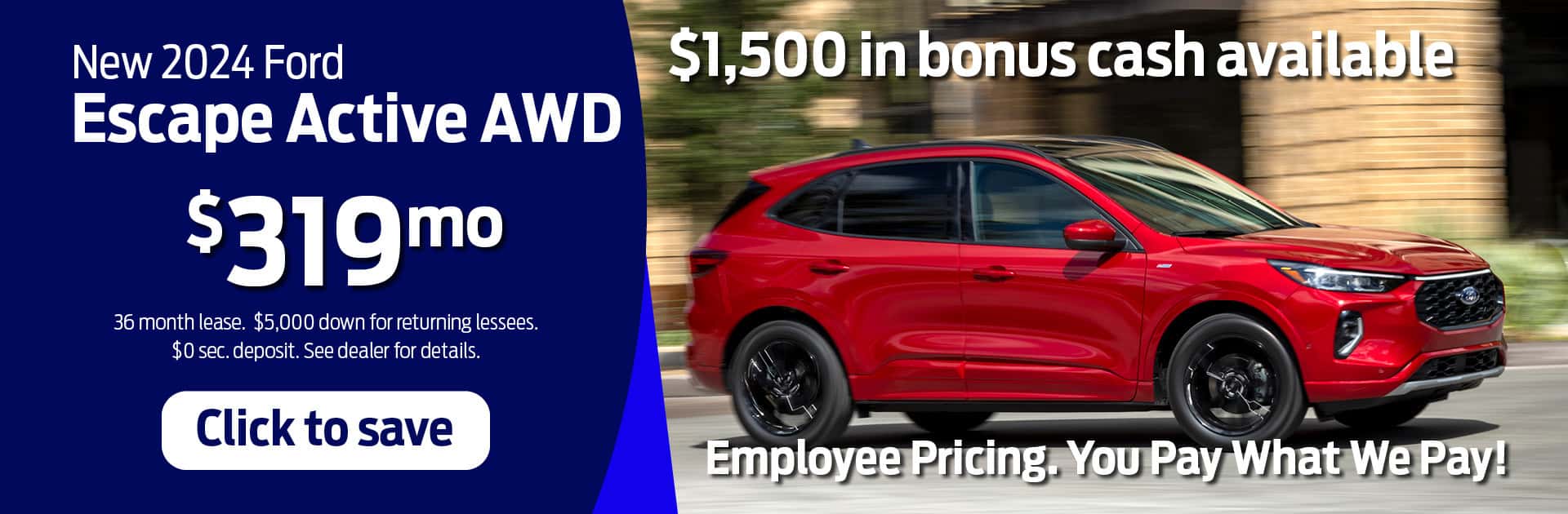 2024 Ford Escape April 2025 Special Banner