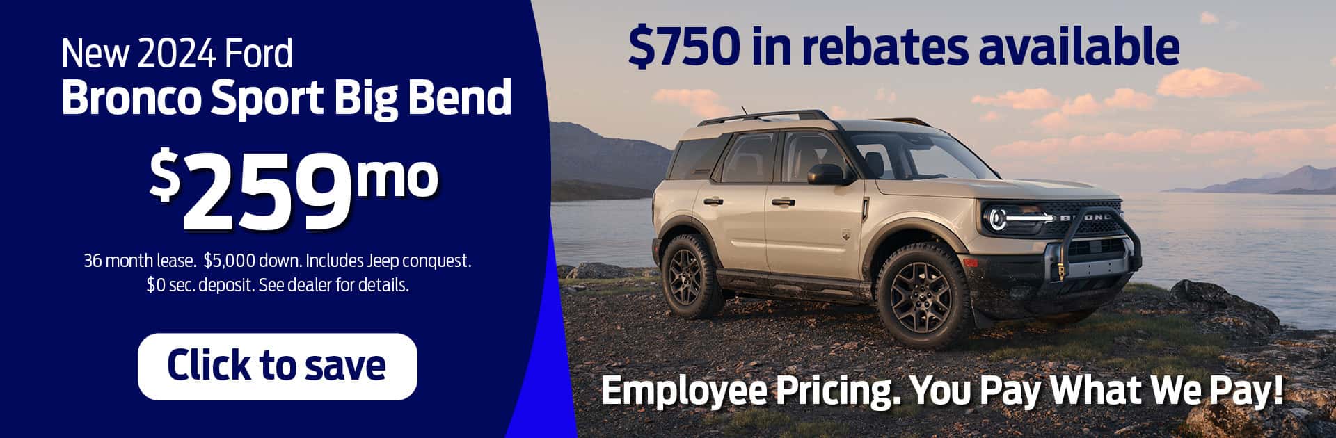 2024 Ford Bronco Sport April 2025 Special Banner