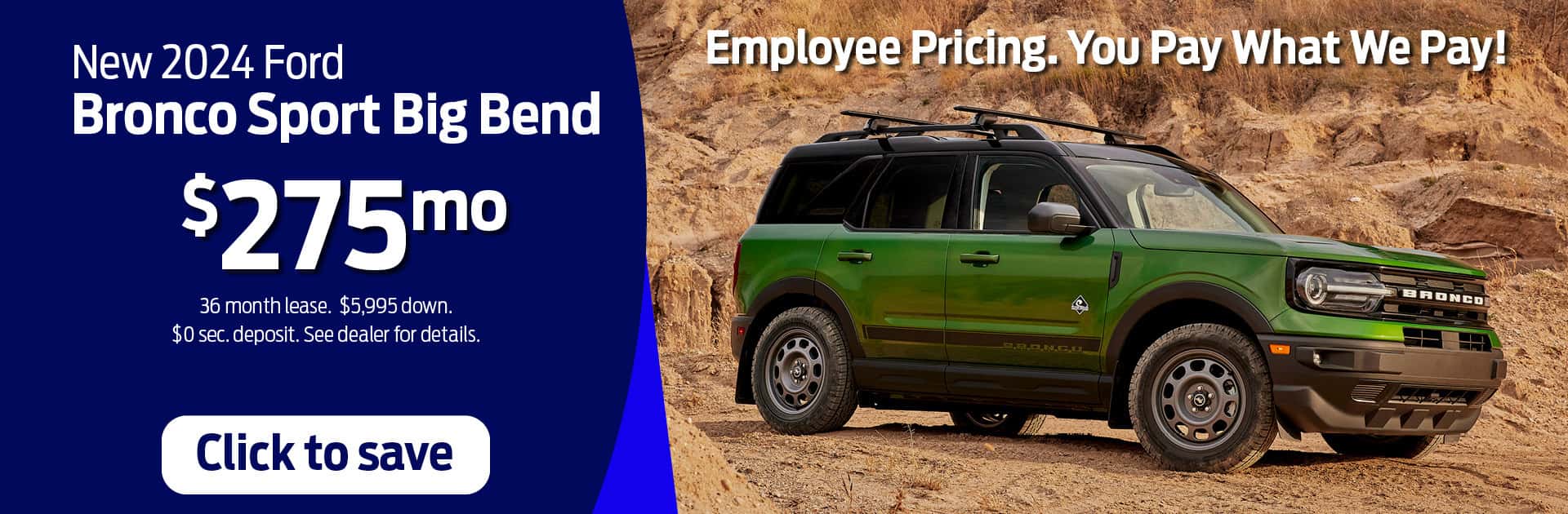 2024 Ford Bronco Sport April 2025 Special Banner