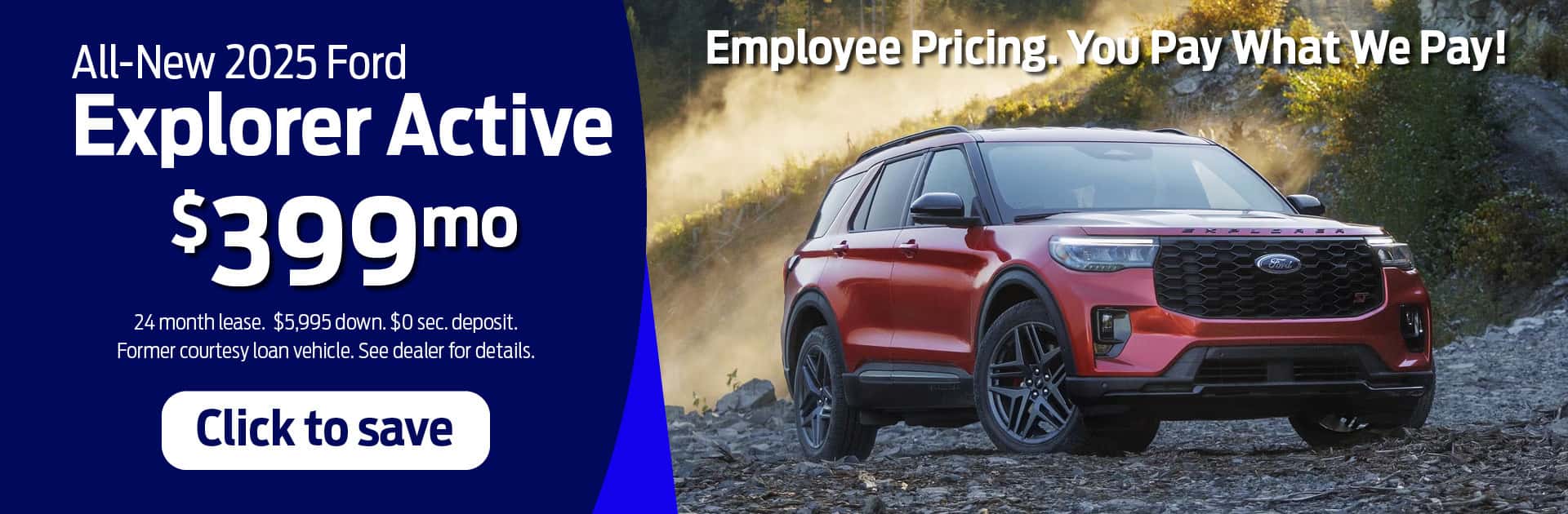 2025 Ford Explorer April 2025 Special Banner