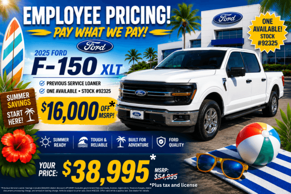 2025 Ford F-150 XLT — $16,000 OFF MSRP. Yours for only $38,995! 🔥🚚