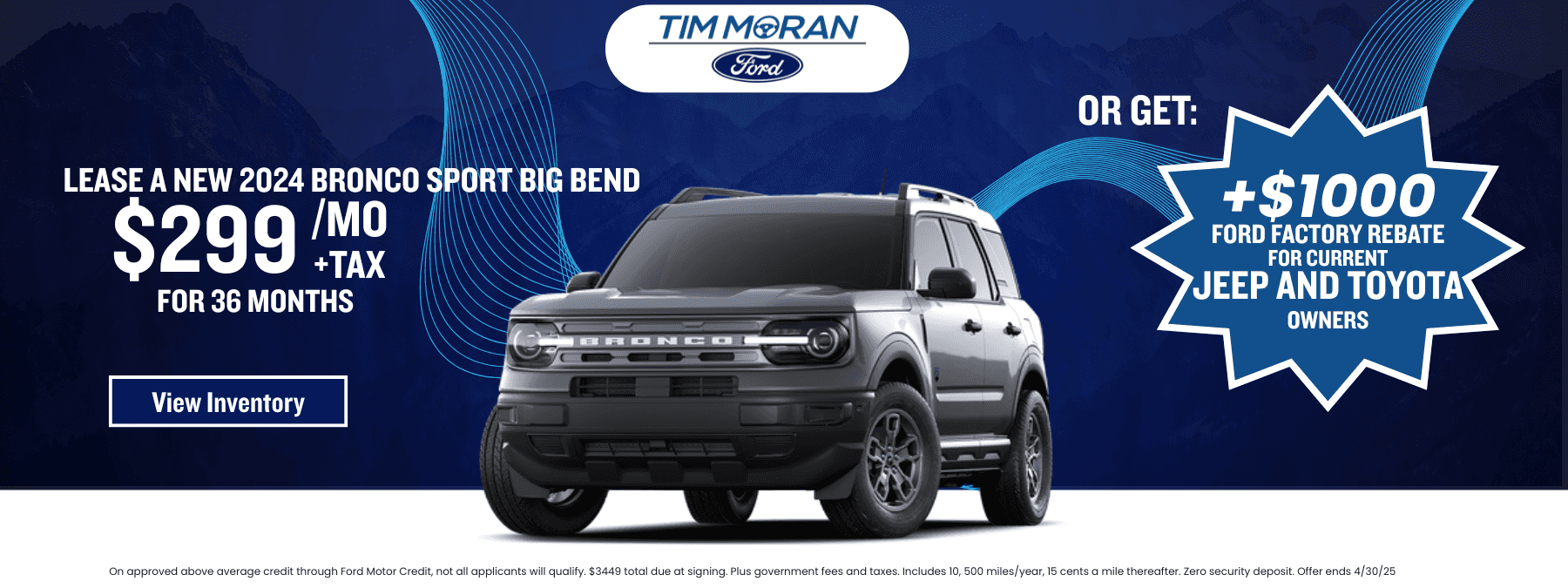 Ford Bronco Sport April offer