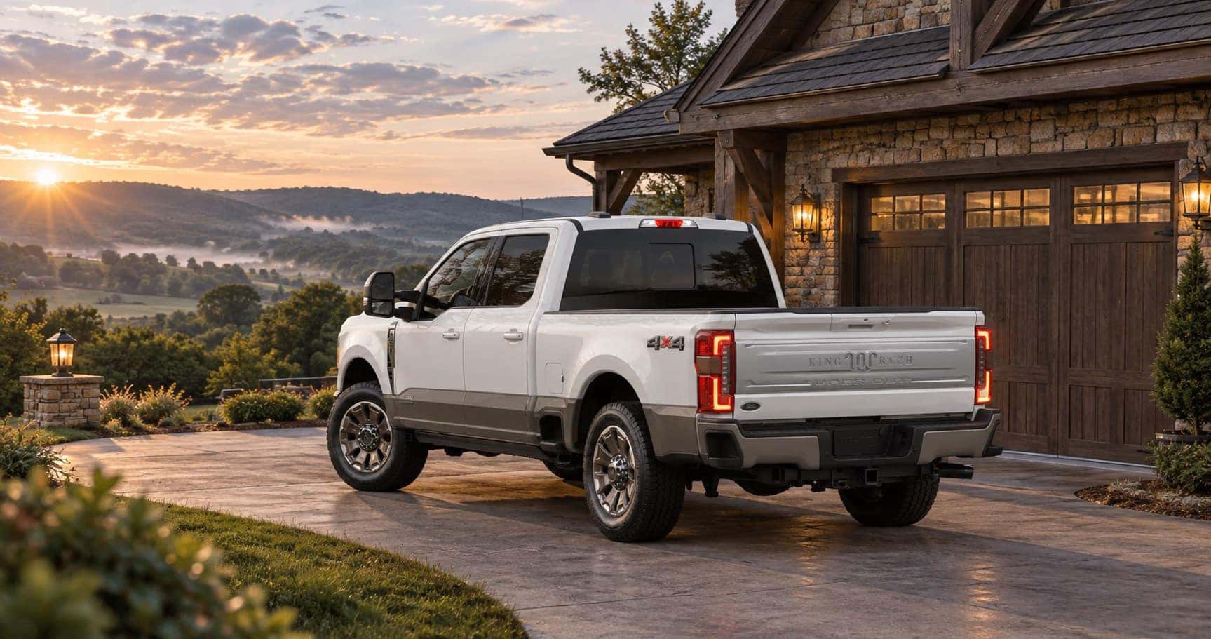 2027 Ford F-250 King Ranch parked in the driveway of a home in White Hall, WV