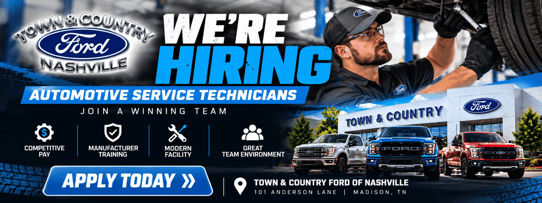 Town & Country Ford Nashville Hiring Automotive Technicians