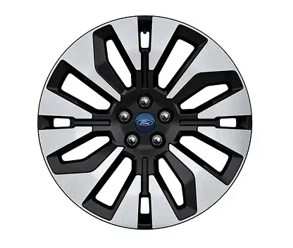 21-inch Bright Machined wheel with Tarnish Dark pockets