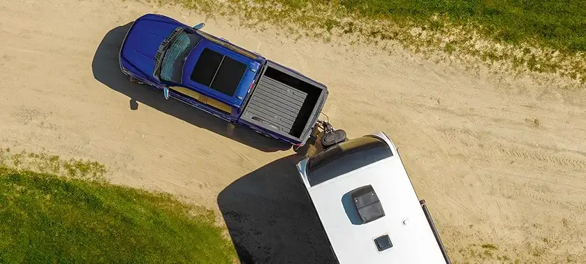 F-150 towing a trailer