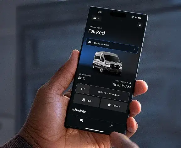 2026 Ford Transit the Ford app