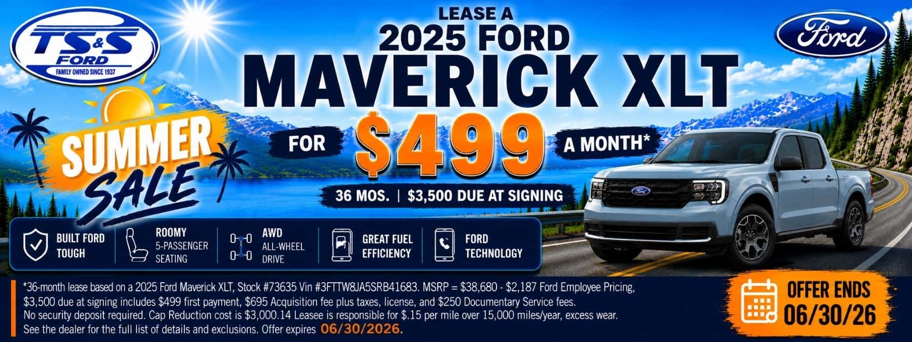 Lease 2025 Ford Maverick XLT