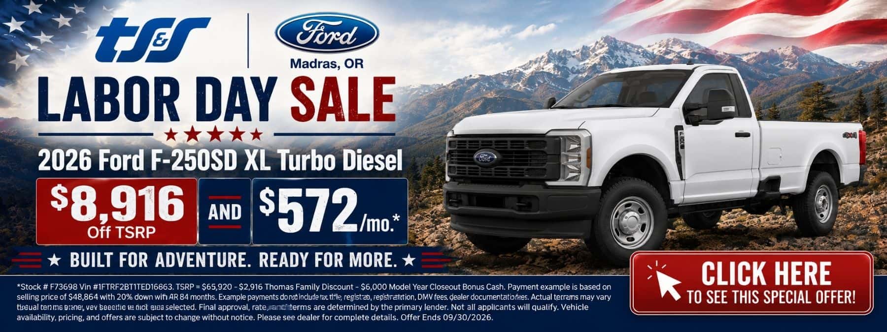 2026 F-250SD XL Labor Day 2026