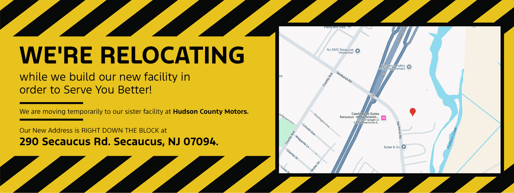 *We're Relocating while we build our new facility in order to Serve You Better!