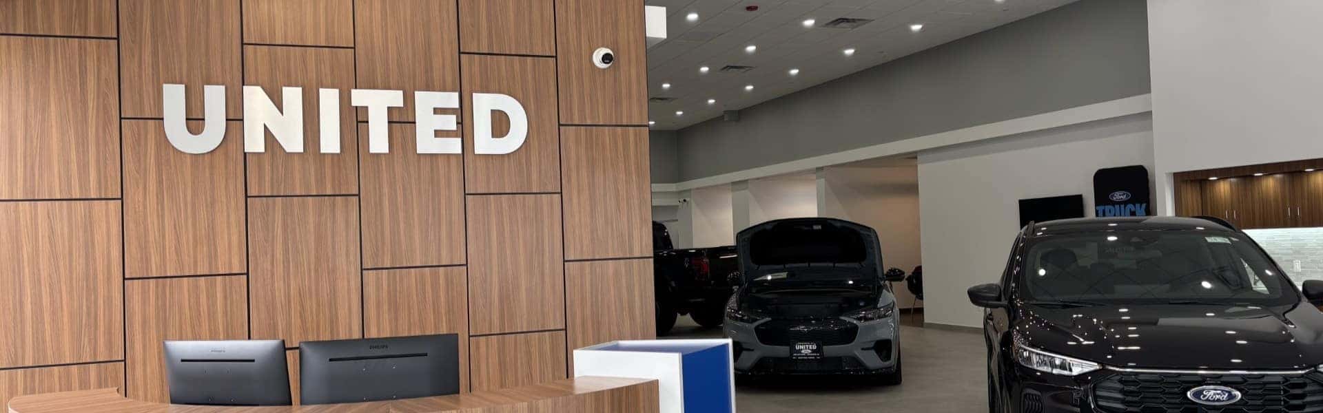 united ford new building front desk