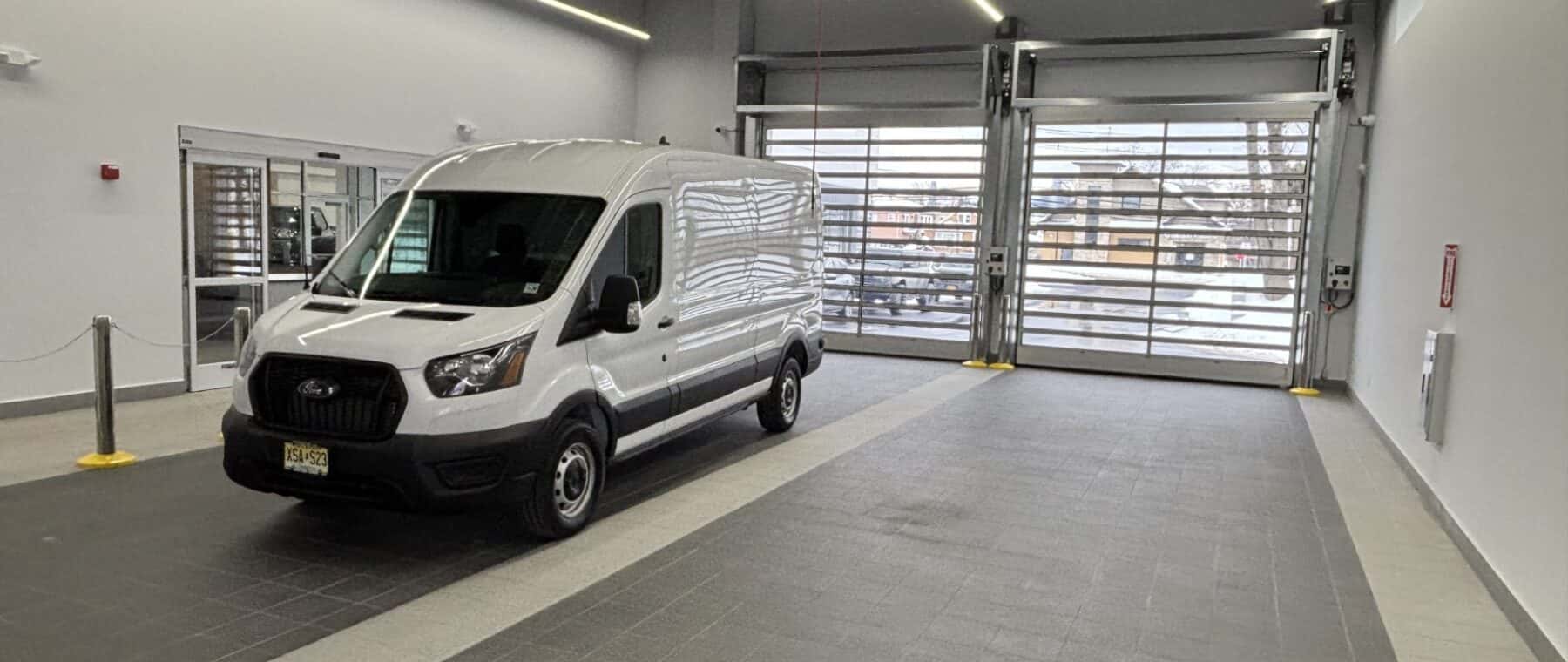 Ford van in new United Ford Building
