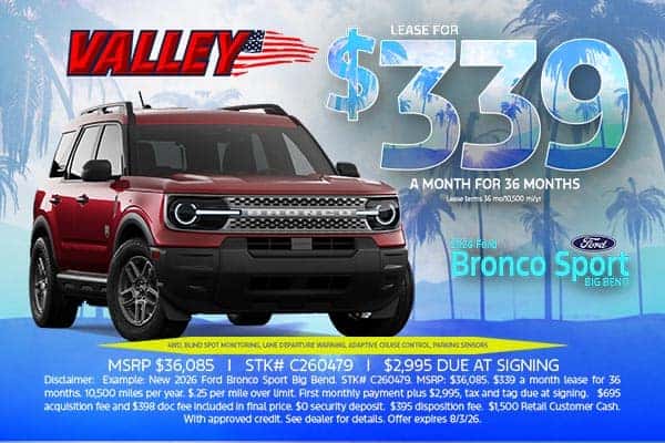 2026 Ford Bronco Sport Big Bend Lease