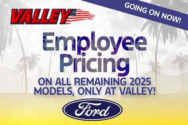 Employee Pricing on 2025's only at Valley!