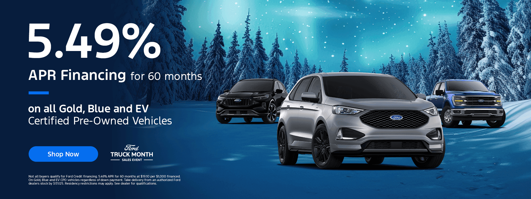 5.49% APR Financing for 60 Months