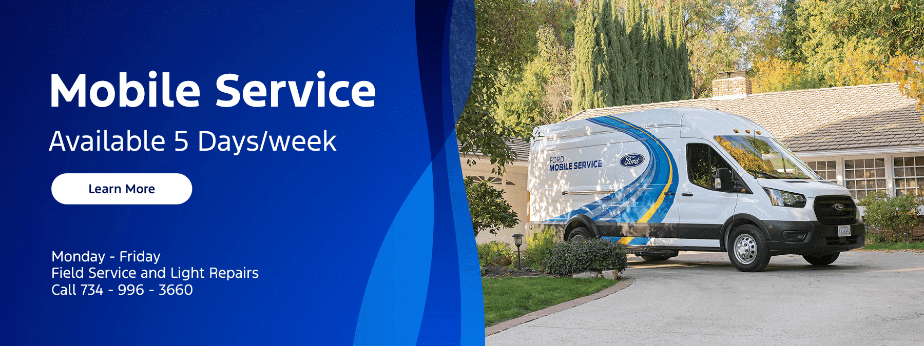 Mobile Service Available 5 Days a Week