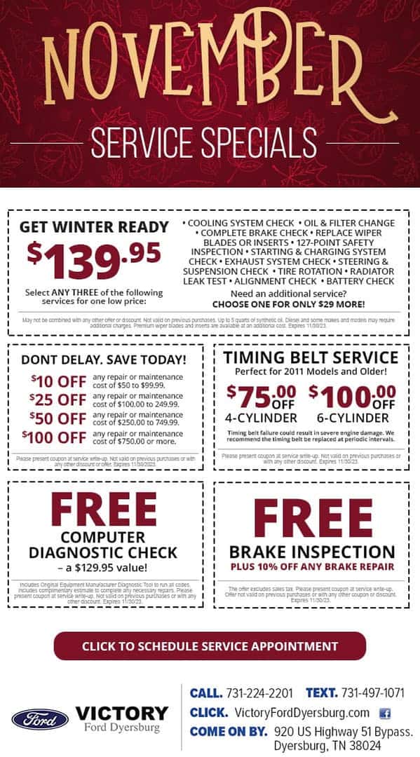 November Service Specials