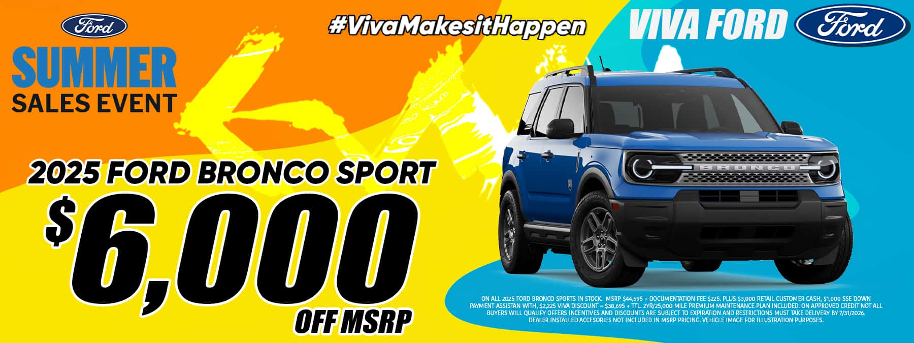 Viva Ford July 2026 Bronco Sport Special