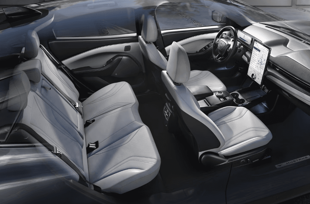 Front and back seats in the 2023 Ford Mustang Mach-E