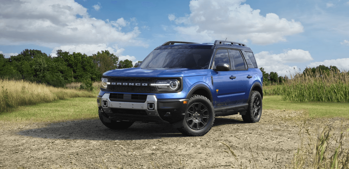 2026 Ford Bronco Sport parked in a grassy field